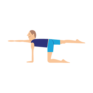 illustration stylisée d'un homme faisant des exercices d'abdominaux