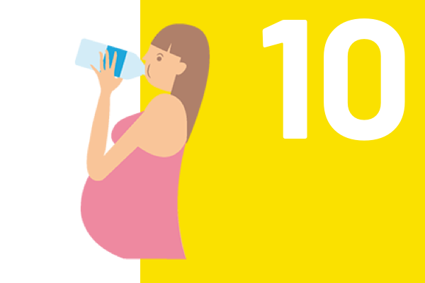 10 : Femme enceinte hydratée