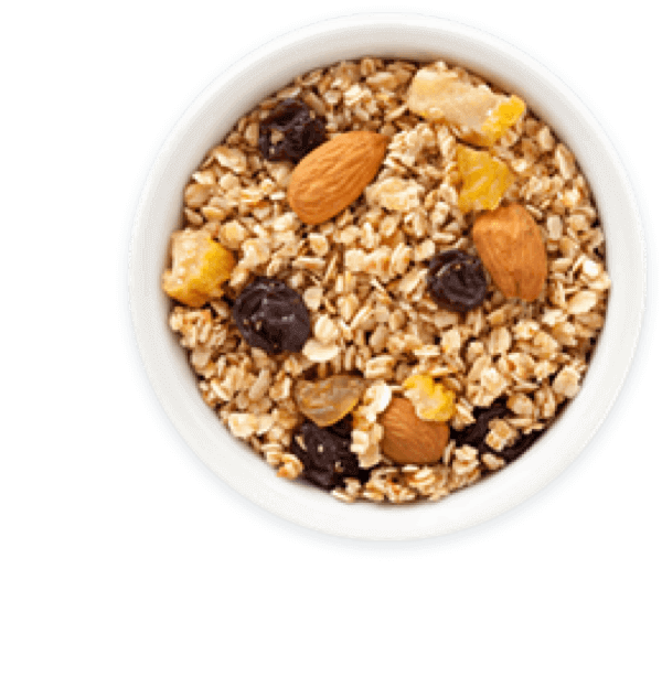 Bol de céréales et fruits secs